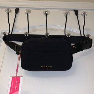 Isaac Mizrahi Black Nylon Belt Bag